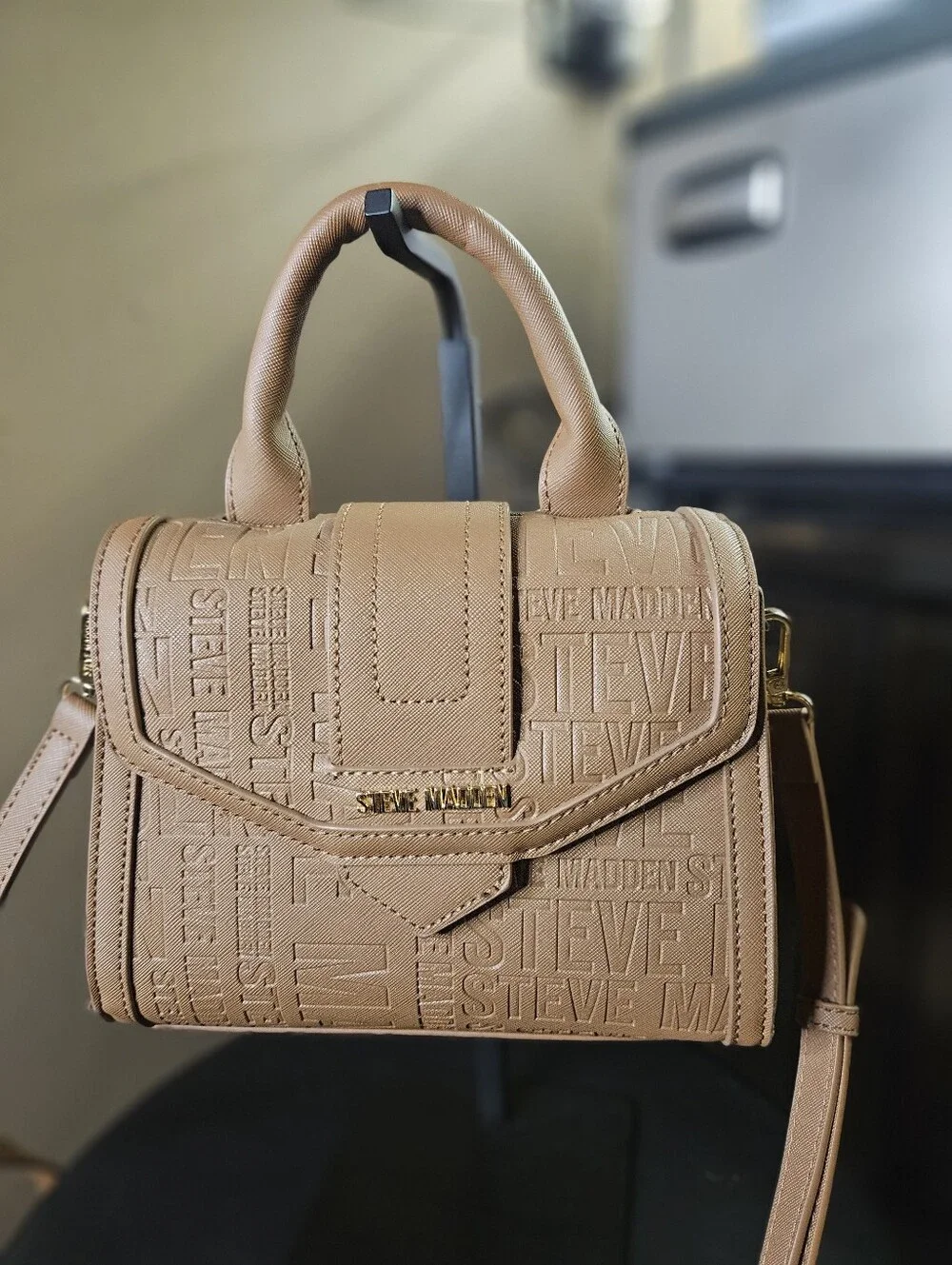 Steve Madden Baubrielle Top Handle Crossbody Bag- In Nutshell